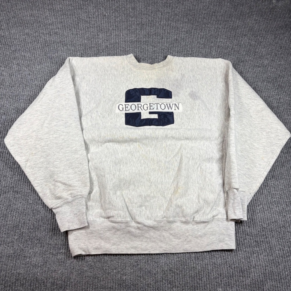 Vintage Crable Sportswear Sweatshirt Men's XL Georgetown Hoyas Gray Heathered